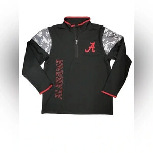 Franchise Club University of Alabama 1/4 Zip Pullover Men’s Med Black Red  Camo